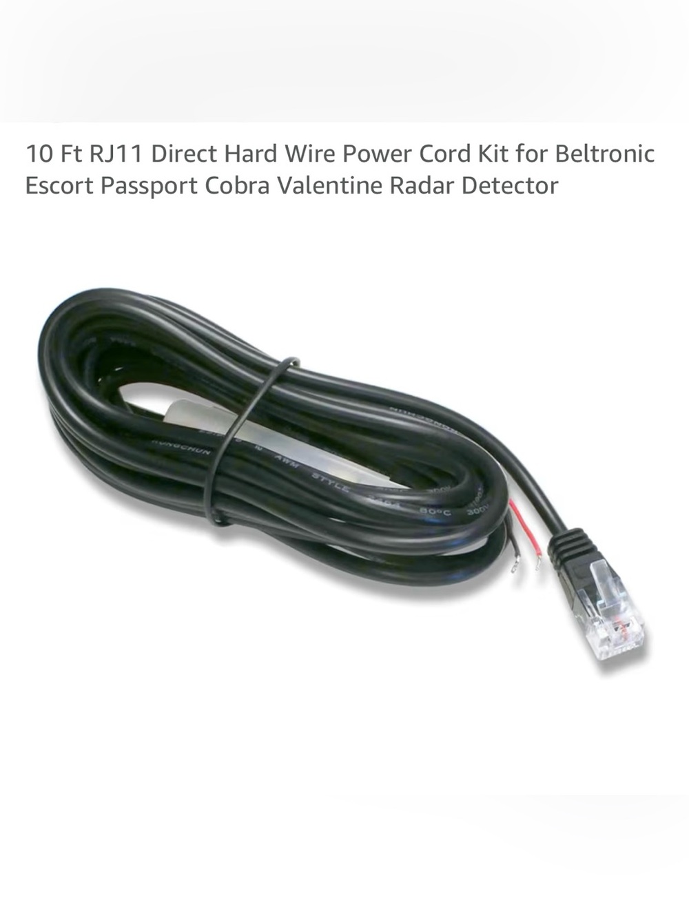 Escort Radar Detector Hard Wire Power Cord